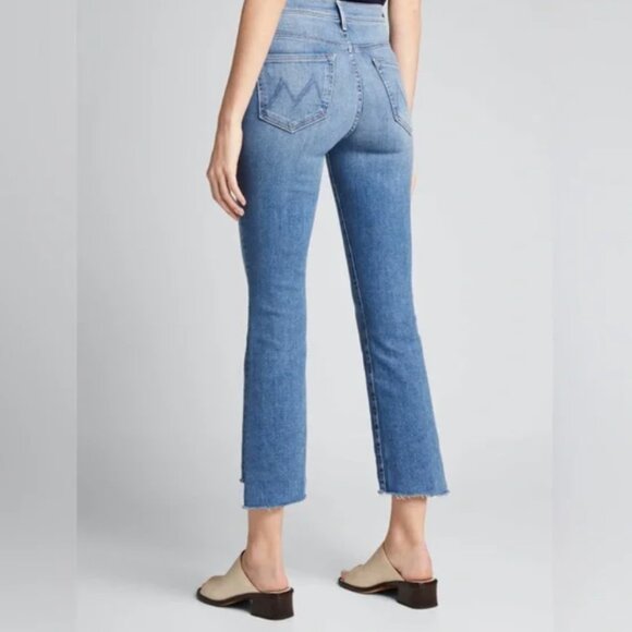 Mother The Insider Crop Step Fray Jeans in Hey Sun Size 33 - Picture 2 of 10